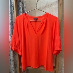 Vince Camuto Women's Orange Blouse bright Orange with flattering sleeve design